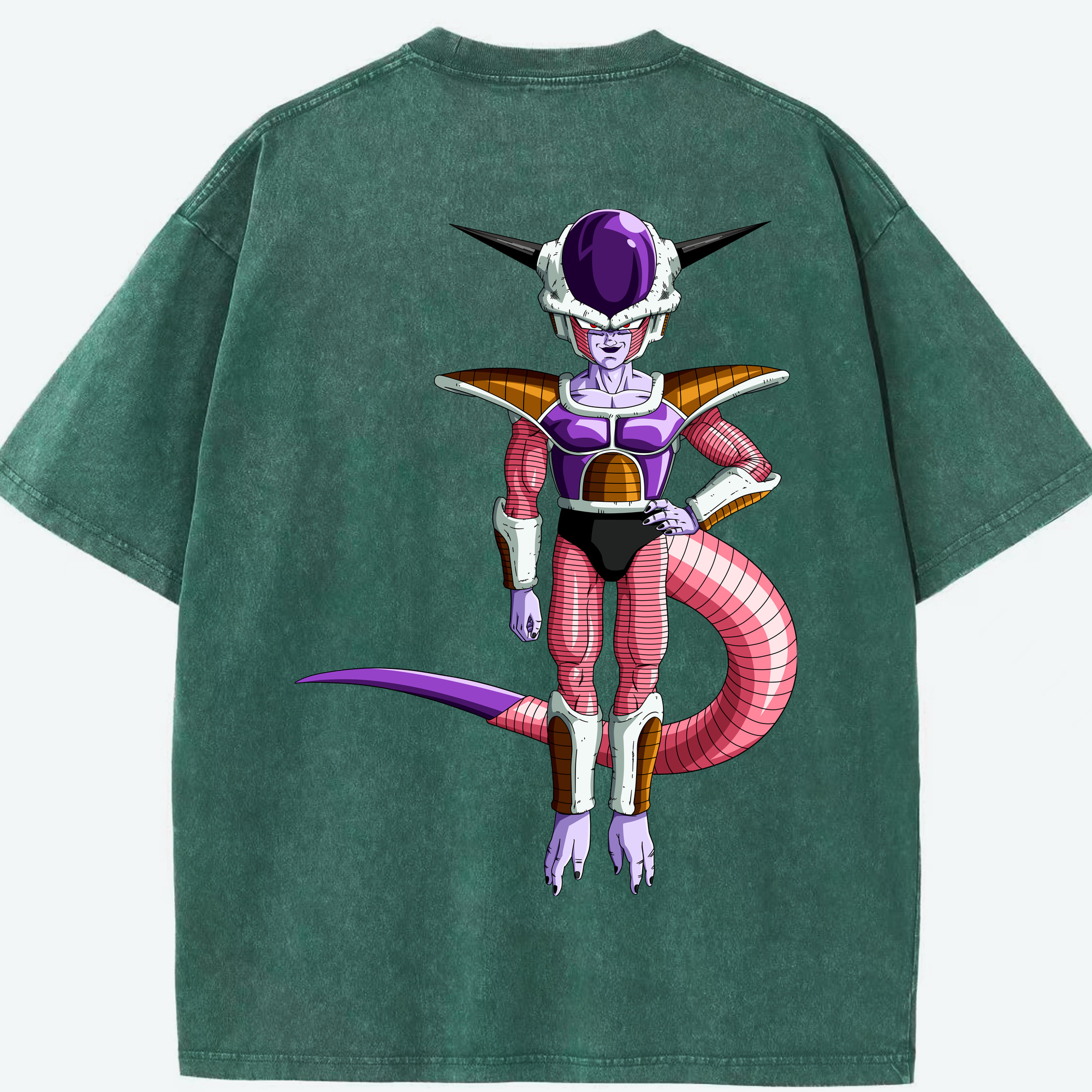 （画像用） ドラゴンボール フリーザ DRAGON BALL Frieza 綿100% ヴィンテージ風 半袖Tシャツ（背面プリント）